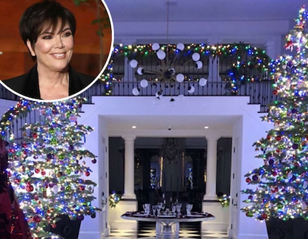 Kris Jenner's 2017 Christmas Decorations Are Rainbow-Themed and